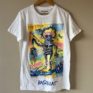 BASQUIAT Jean-Michel Graphic Cotton Tee NY Rare